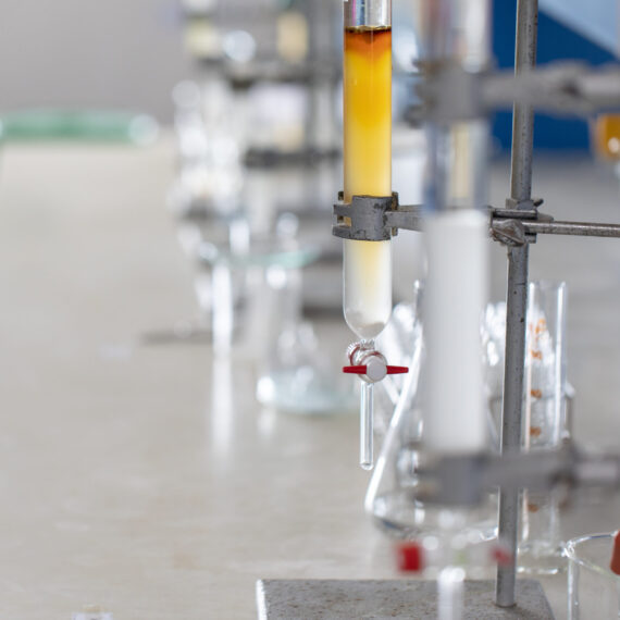Column chromatography chemistry in the lab. Column chromatography chemistry in the lab.
